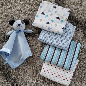 Nautical baby blanket bundle